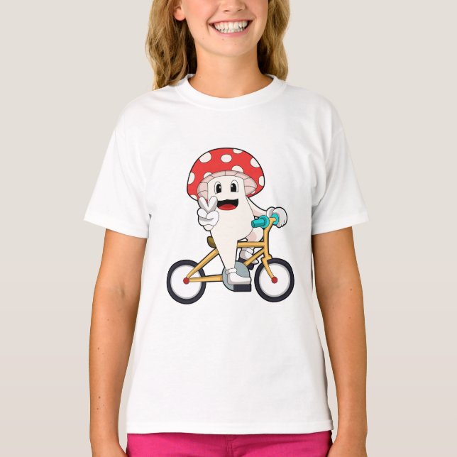 T-shirt Mushroom with Bicycle.PNG (Devant)