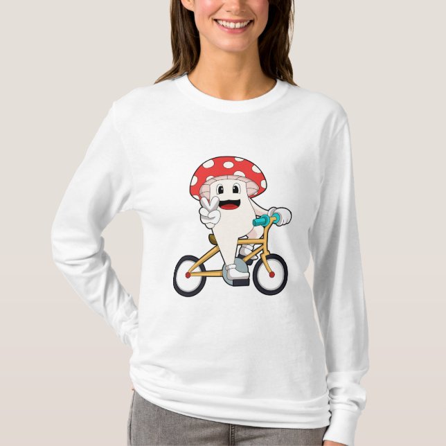 T-shirt Mushroom with Bicycle.PNG (Devant)