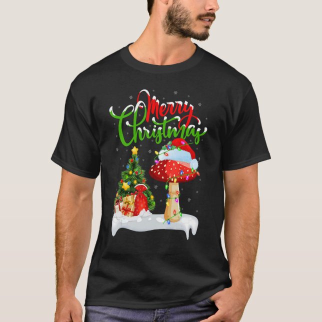 T-shirt Mushroom   Xmas Decorations Santa Mushroom Christm (Devant)