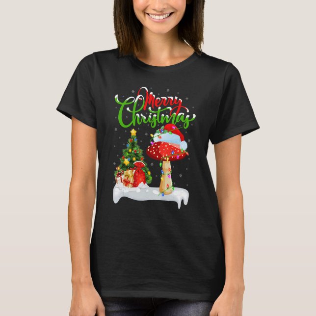 T-shirt Mushroom   Xmas Decorations Santa Mushroom Christm (Devant)
