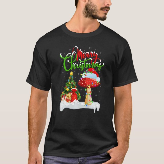 T-shirt Mushroom  Xmas Decorations Santa Mushroom Christma (Devant)