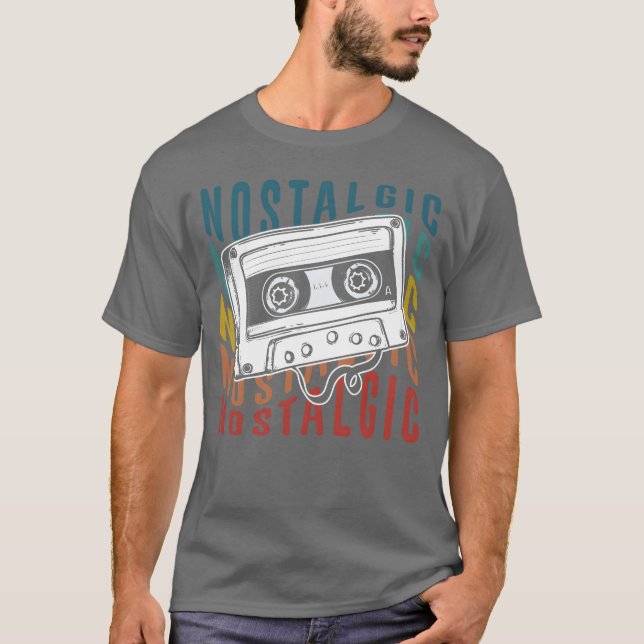T-shirt Music Cassettehemed Rock Original retro (Devant)