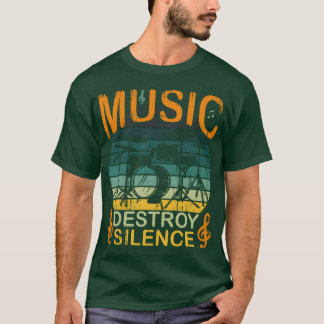 T-shirt Music Destroy Silence boy