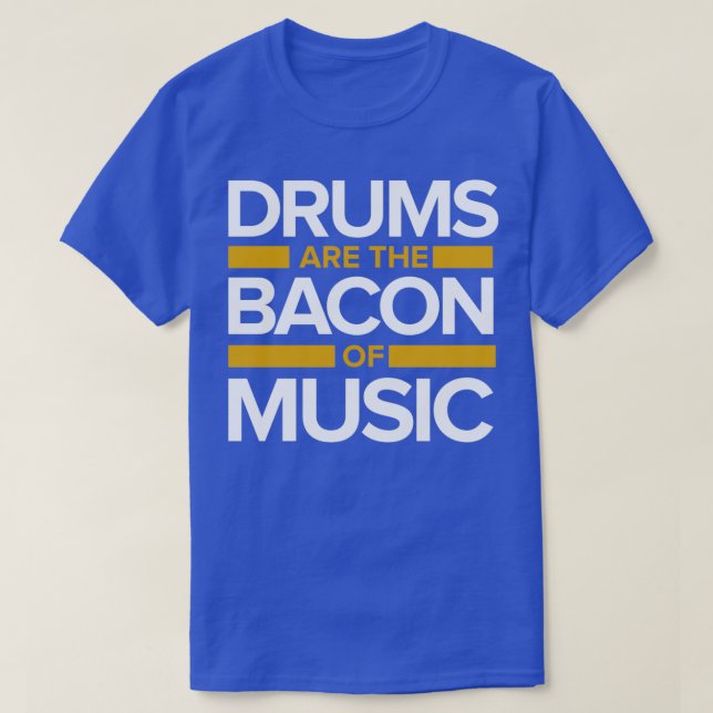 T-shirt Music drums Bacon  (Design devant)