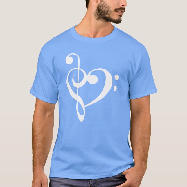 T-shirt Music Heart Rock Baseball rétro (Devant)