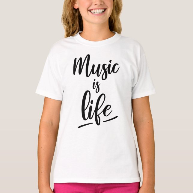 T-shirt Music is life (Devant)