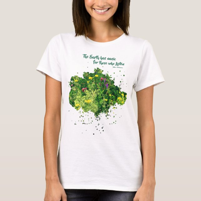 T-shirt Music Of Nature Inspirational Quote  (Devant)