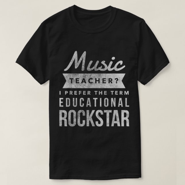 T-shirt Music Teacher Educational Rockstar (Design devant)
