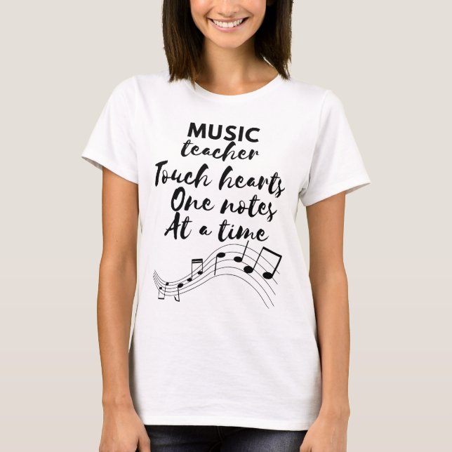 T-shirt Music teacher touch heart teacher appreciation day (Devant)