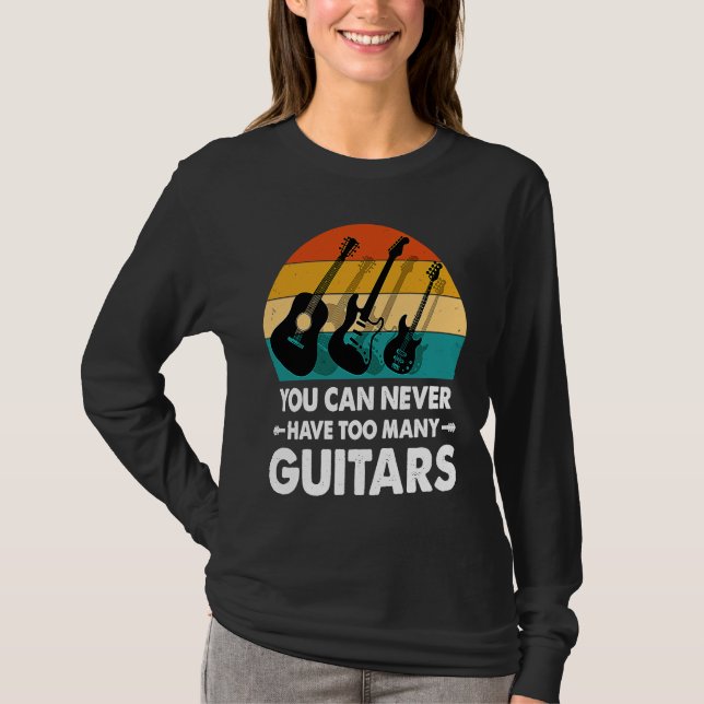 T-shirt music with guitars sunset vintage guitars (Devant)