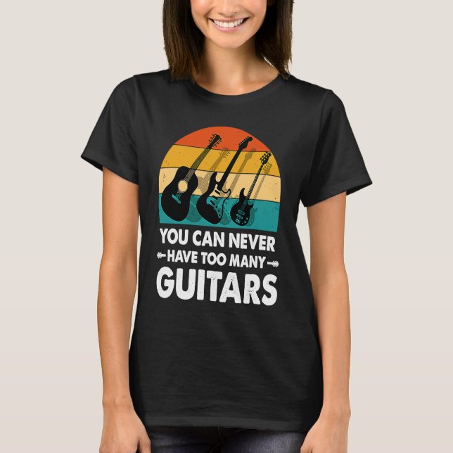 T-shirt music with guitars sunset vintage guitars (Devant)