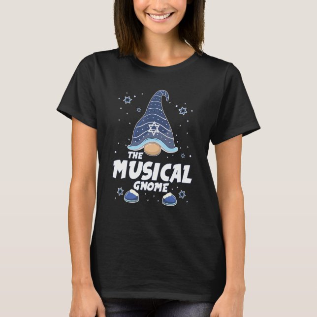 T-shirt Musical Gnome  Hanukkah Family Matching for men wo (Devant)