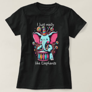 T-shirt Musical Pachyderm J'aime vraiment les éléphants