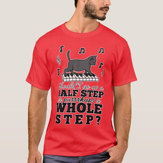 T-shirt Musichey Cat Pun rétro (Devant)