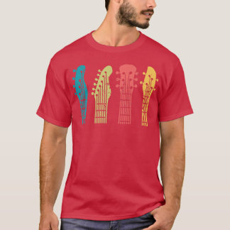 T-shirt Musician Guitar Lover Guitarist Retro Sunset Guita