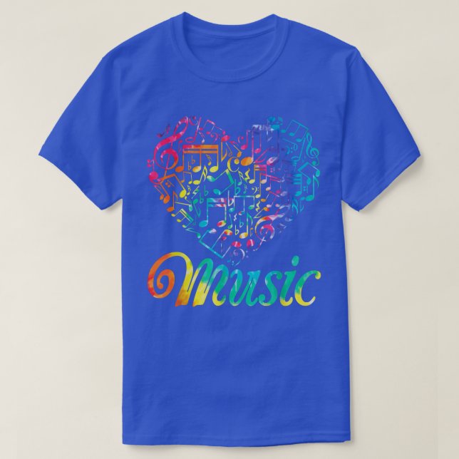 T-shirt Musician Tie Dye Musical Instrument Music Notes Tr (Design devant)