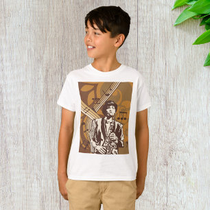 T-shirt Musicien de jazz avec saxophone