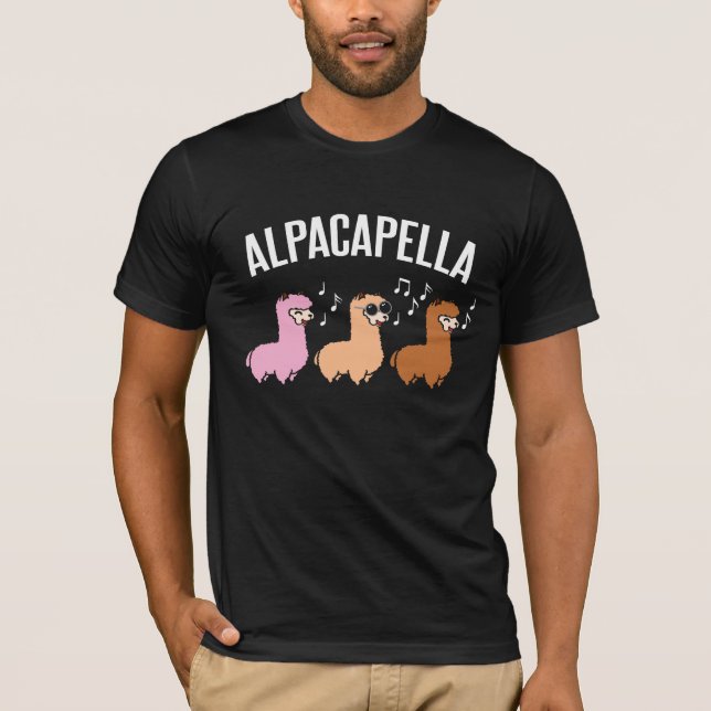 T-shirt Musicien de musique de lama d'alpaga d'Alpacapella (Devant)