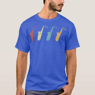 T-shirt Musicien de saxophone drôle musique jazz rétro vin