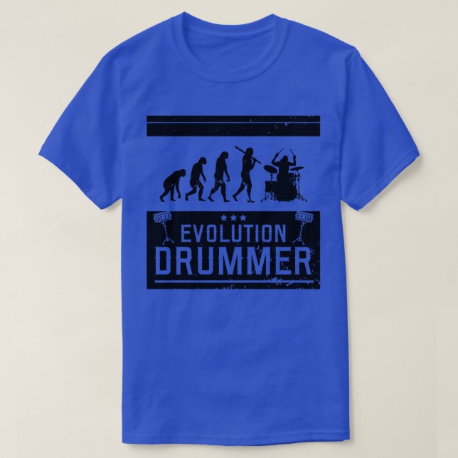 T-shirt Musicien de tambours Evolution (1) (Design devant)