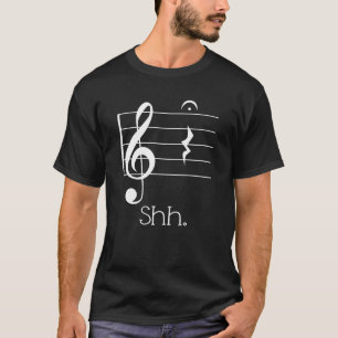 T-shirt Musicien drôle de repos chut quart et de Fermata