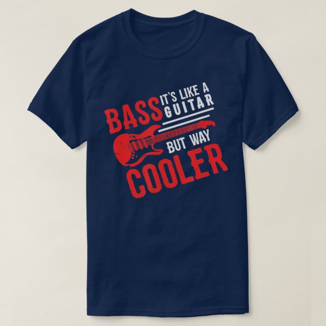 T-shirt Musicien Drôle I Rythme I Basse Guitare (Design devant)