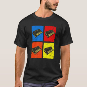 T-shirt Musicien Électronique Rétro Cœur Synthétiseur Prim