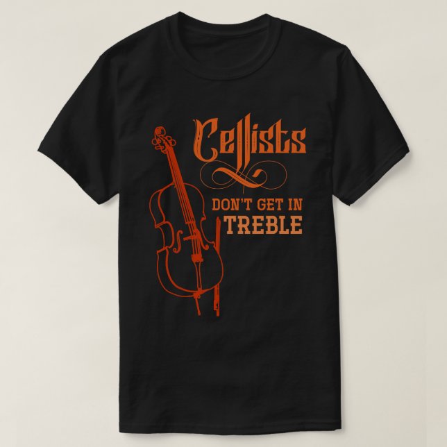 T-shirt Musicien Funny Cello Cellist (Design devant)
