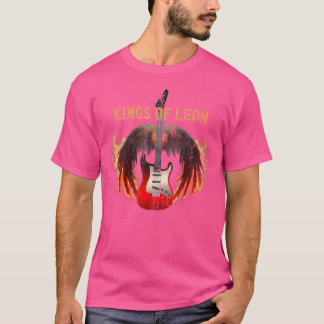 T-shirt Musicien Leons King Guitare Rétro Amusant Vintage
