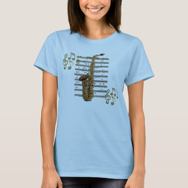 T-shirt musicien musicien SAXOPHONE (Devant)