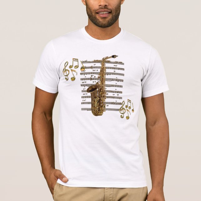 T-shirt musicien musicien SAXOPHONE (Devant)