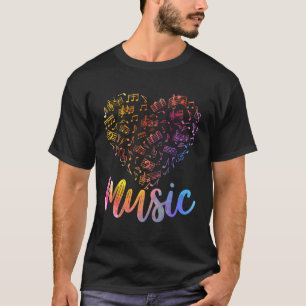 T-shirt Musicien musique instrumut notes de musique Treble