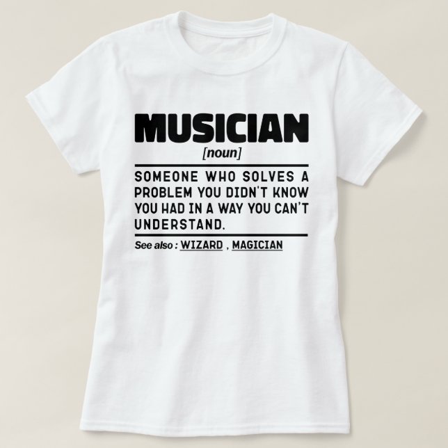 T-shirt Musicien Noun Instruments de musique Mèmes drôle (Design devant)