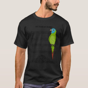 T-shirt Musicien Parrot I Sonne De Silence I Bleu-couronné