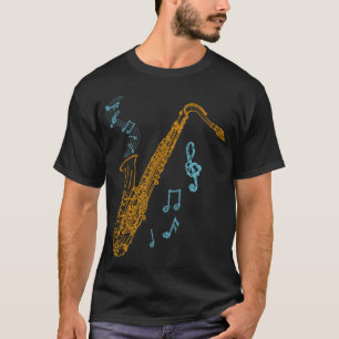 T-shirt Musicien saxophone Jazz Music Art
