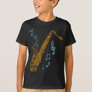 T-shirt Musicien saxophone Jazz Music Art