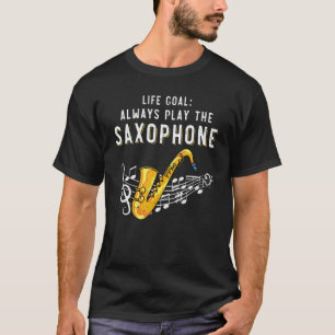 T-shirt Musicien Saxophone Lecteur Saxophoniste Jazz Saxop