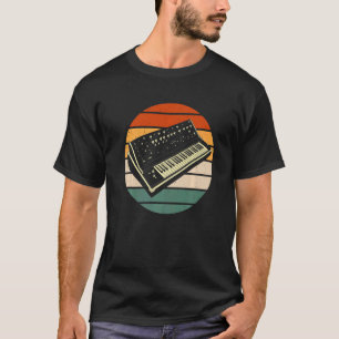 T-shirt Musicien Synthétiseur Lecteur Musique Retro Synthé