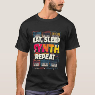 T-shirt Musicien Synthétiseur Synth DAW Manger Dormir Synt