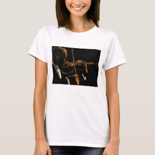 T-shirt Musicien vintage, violoniste jouant de la musique