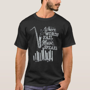 T-shirt Musicienne Musicienne Où Les Mots Faille Musique S