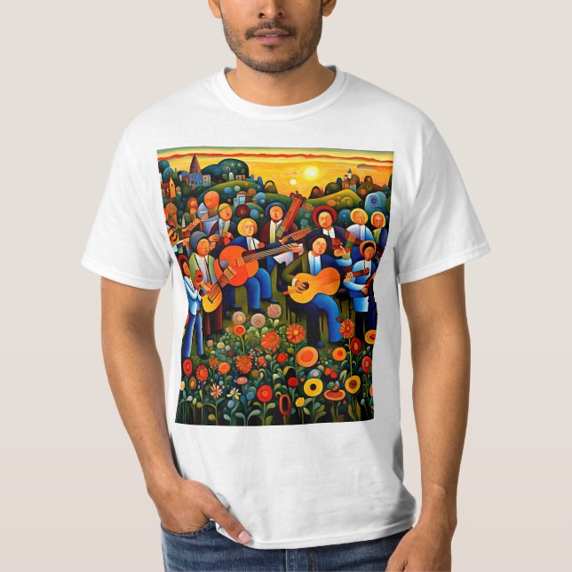 T-shirt Musiciens dans le jardin 2 (Devant)