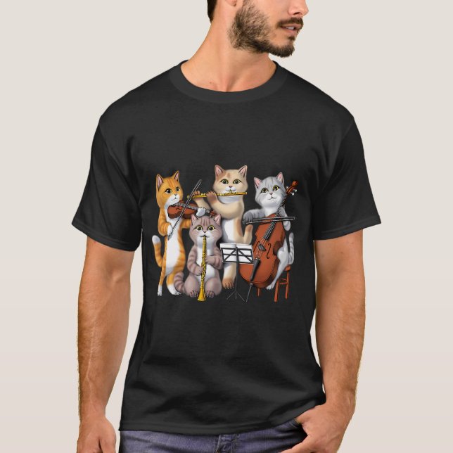T-shirt Musiciens de l'orchestre de chats (Devant)