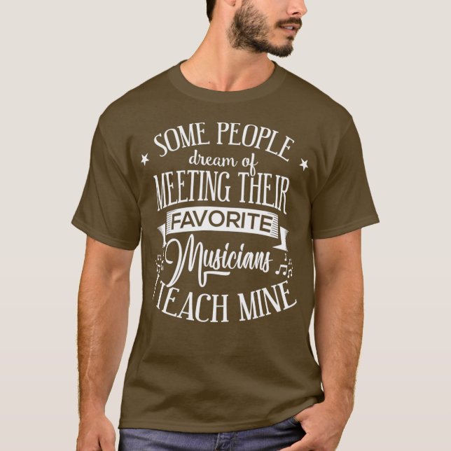 T-shirt Musiciens favoris J'Enseigne La Musique Minière En (Devant)