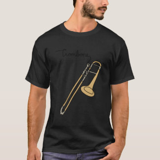 T-shirt Musiconprint Trombone Line Musicians Band Orchestr