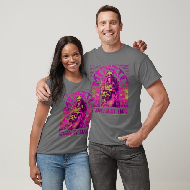 T-shirt Musique à travers mes veines (Unisexe)