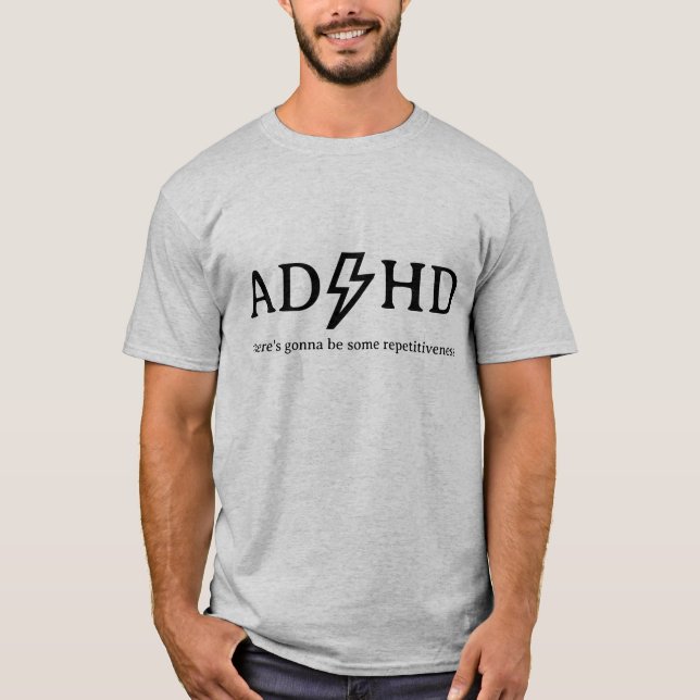 T-shirt Musique ADHD et Rock. (Devant)