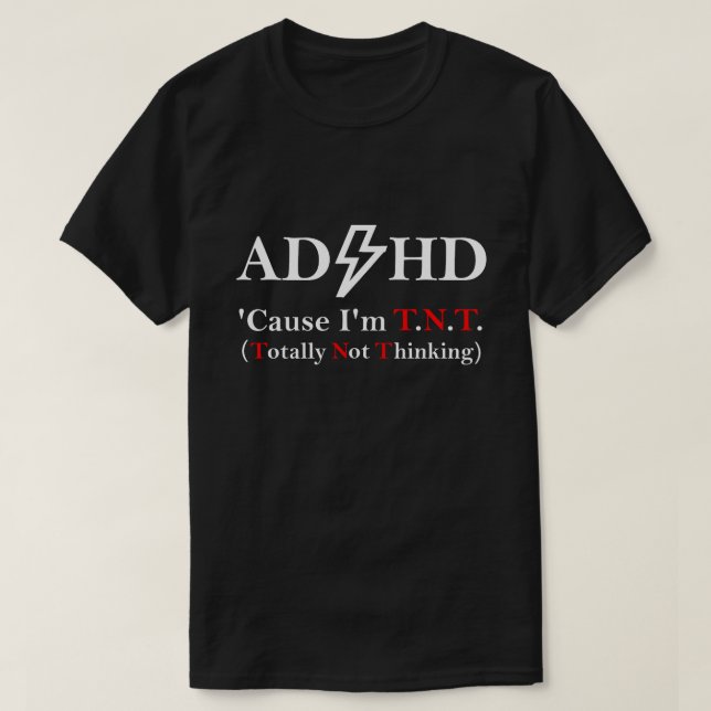 T-shirt Musique ADHD et Rock. (Design devant)