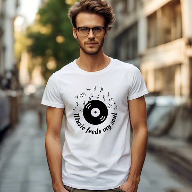 T-shirt Musique Alimentation Mon âme Vinyl Album (Créateur téléchargé)
