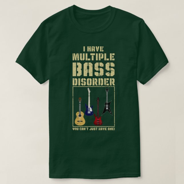 T-shirt Musique Amant Drôle Lecteur basse Cadeau Basse Gui (Design devant)